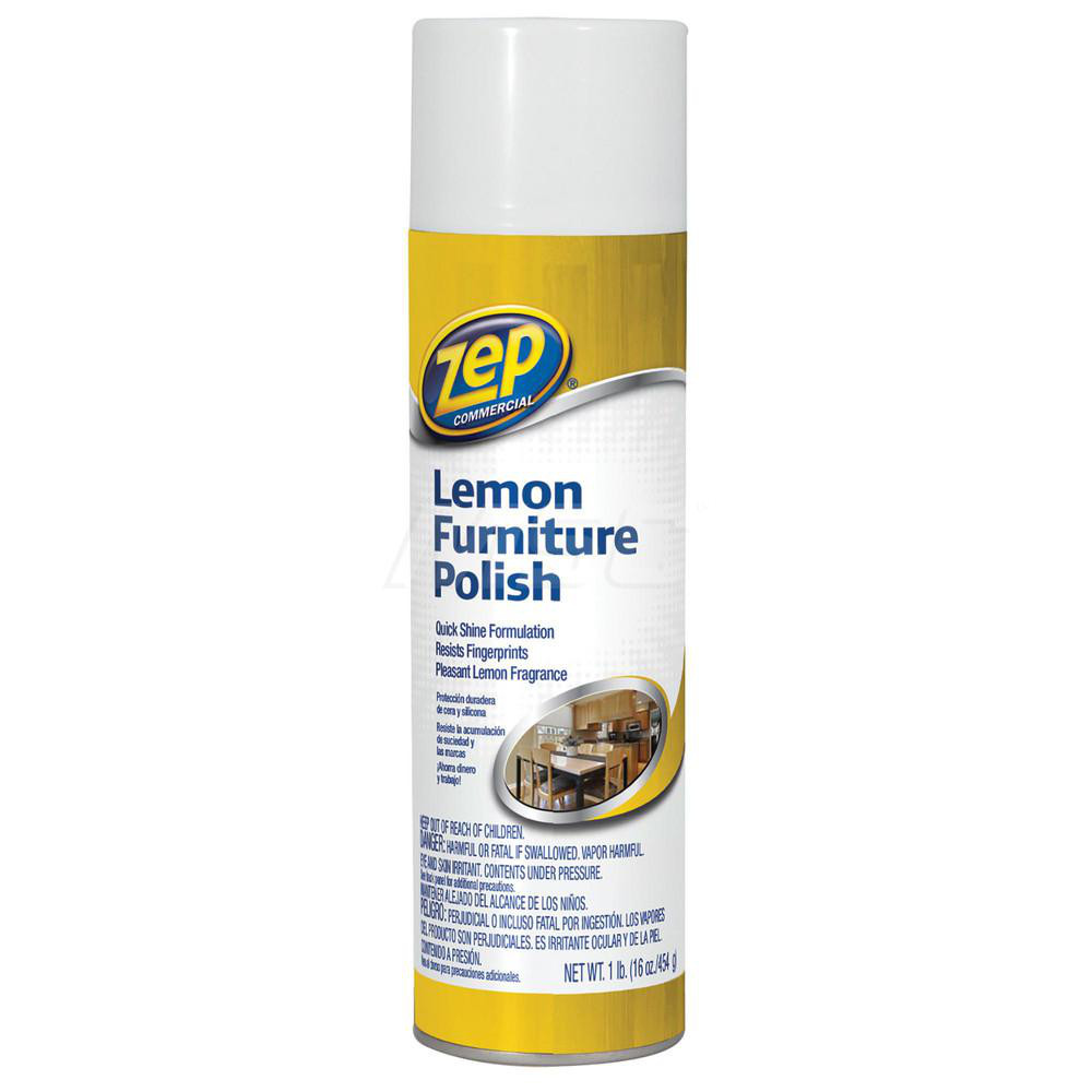 ZEP Furniture Polish: Liquid, 1 gal Bottle, Lemon Scent - 1001517