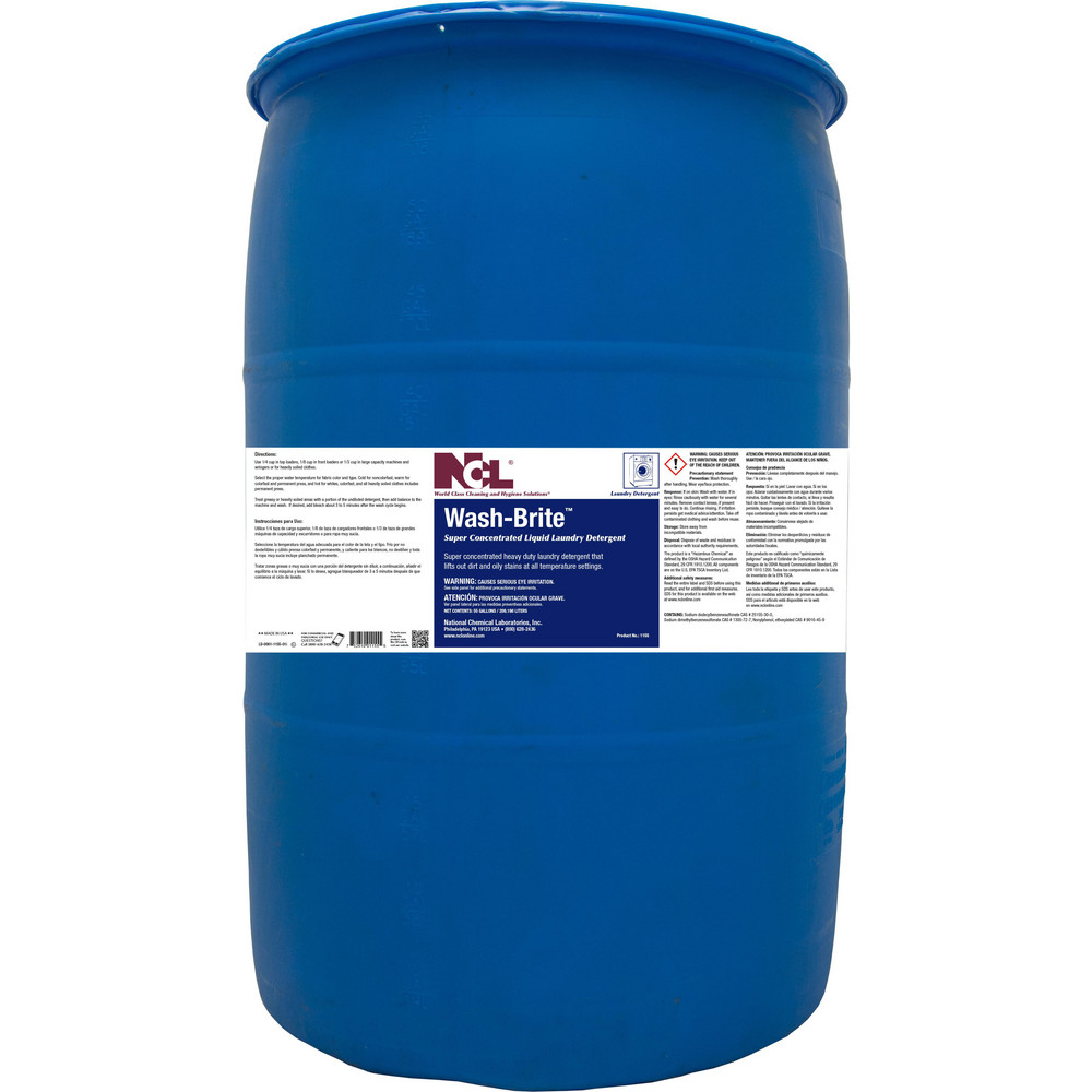 National Chemical Laboratories Laundry Detergent: Form: Liquid; Container Type: Drum; Container Size (Gal.): 55.00 - 1155-18