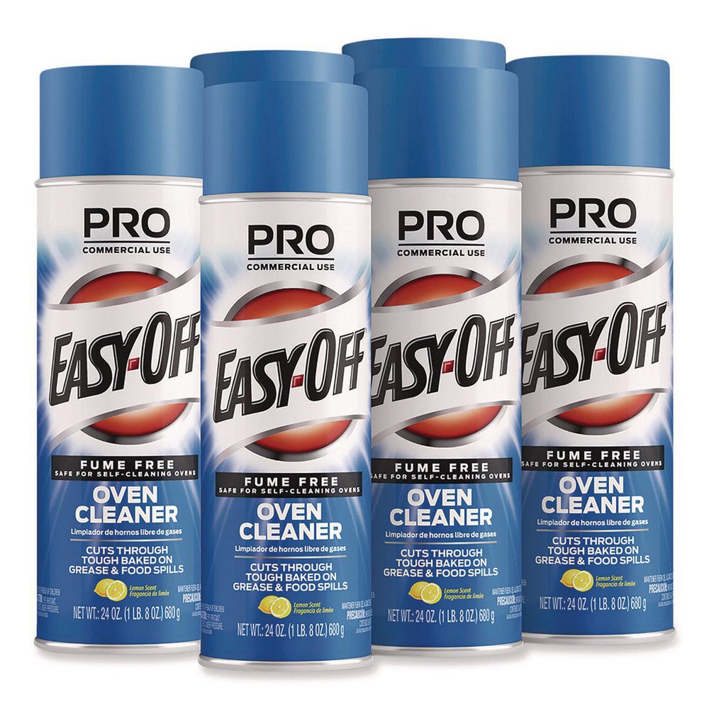 Professional Easy-Off Fume Free Max Oven Cleaner, Foam, Lemon, 24 oz Aerosol Spray, 6/Carton - RAC85260