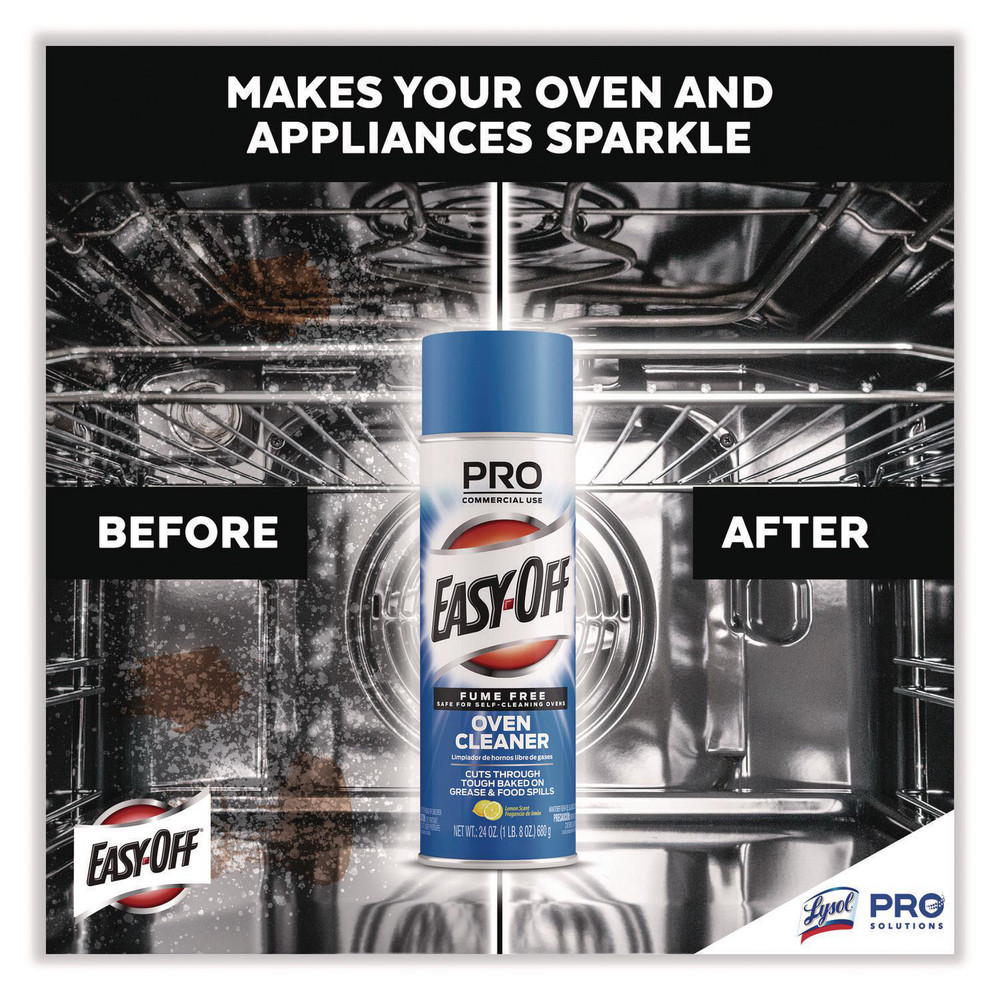 Professional Easy-Off Fume Free Max Oven Cleaner, Foam, Lemon, 24 oz Aerosol Spray, 6/Carton - RAC85260