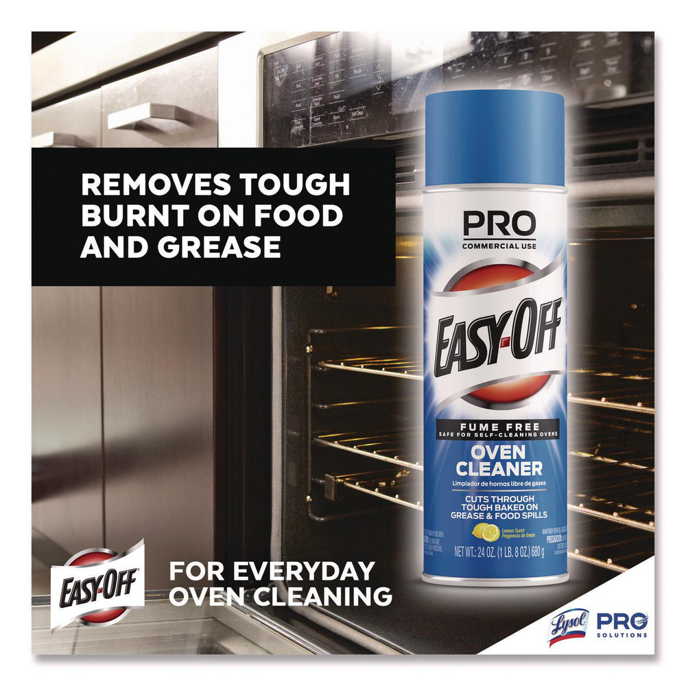 Professional Easy-Off Fume Free Max Oven Cleaner, Foam, Lemon, 24 oz Aerosol Spray, 6/Carton - RAC85260