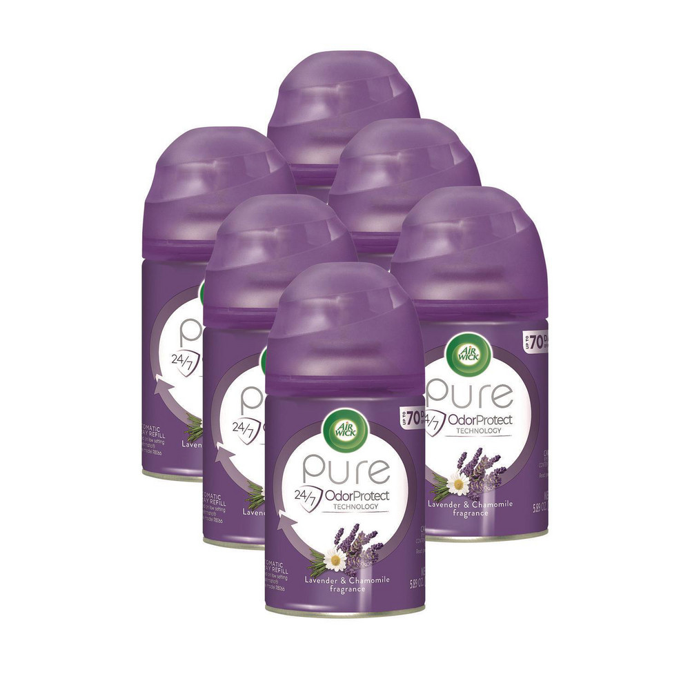 Air Wick Freshmatic Ultra Spray Refill, Fresh Linen, Aerosol, 5.89 oz Aerosol Spray, 6/Carton - RAC82314CT