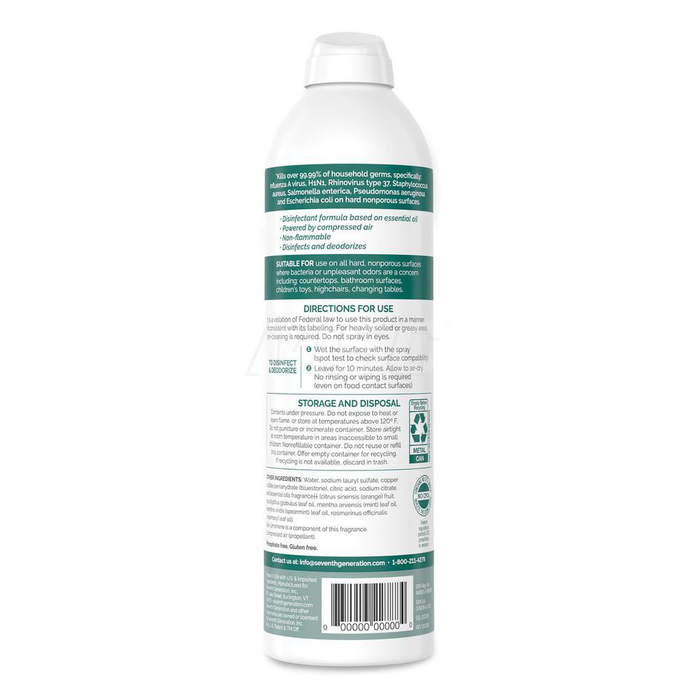 Seventh Generation Disinfectant:  13.9 oz, Trigger Spray Bottle,  Disinfectant - SEV22981