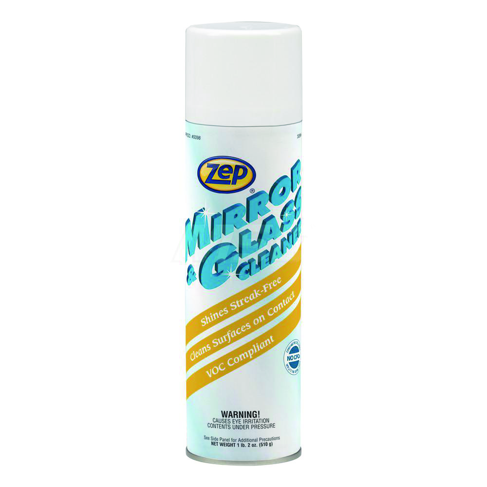 ZEP Mirror & Glass Aerosol Cleaner, 18 oz, Pleasant Scent, 12/Case - 9801