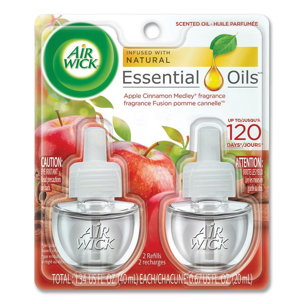 Air Wick Scented Oil Refill, Warming - Apple Cinnamon Medley, 0.67 oz, 2/Pack - RAC80420PK