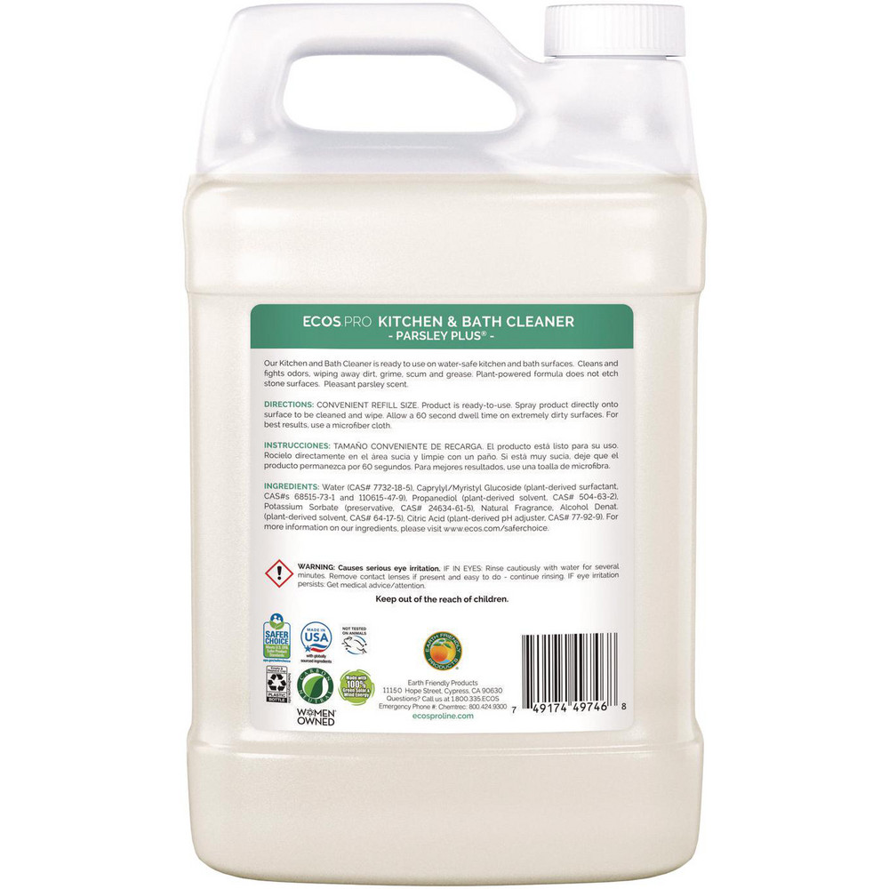 ECOS Parsley Plus All-Purpose Kitchen and Bathroom Cleaner, Herbal Scent, 1 gal Bottle, 4/Carton - EOPPL974604CT
