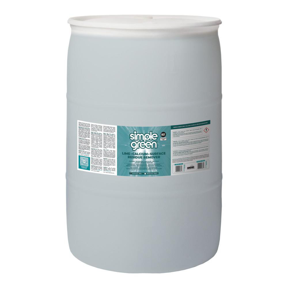 Simple Green® Lime & Rust Remover, Calcium, Efflorescence Remover & All-Purpose Cleaner & Degreaser: 55 gal (Drum), Drum - 1700200100055