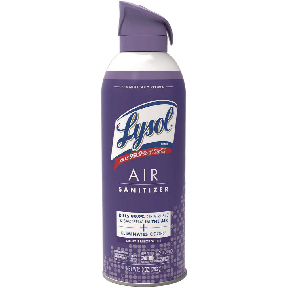 Lysol Air Sanitizer Spray, Light Breeze Scent, 10 oz Aerosol Can, 6/Carton - RAC99394CT