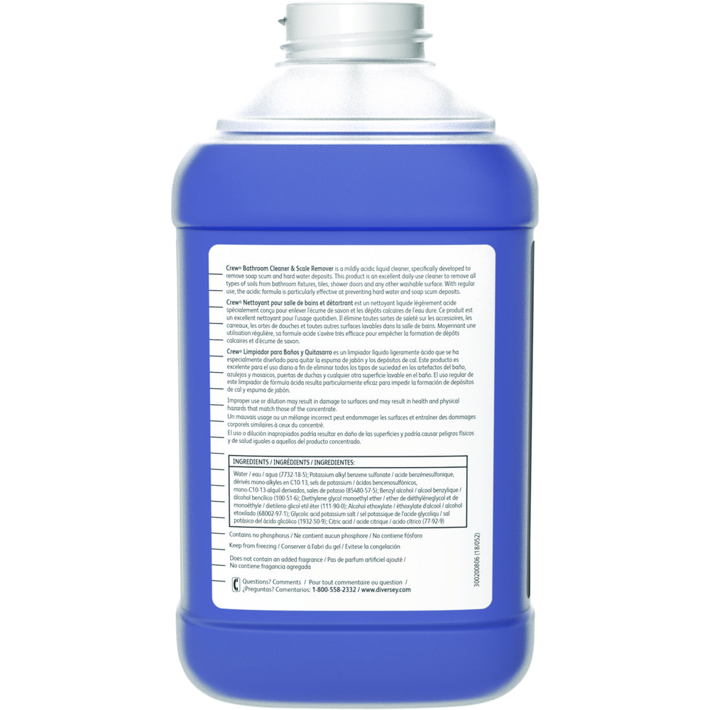 Diversey Bathroom Cleaners: Product Type: Scale Remover, Bathroom Cleaner; Form: Liquid; Container Type: Bottle; Container Size: 84.5 oz - DVS93172650