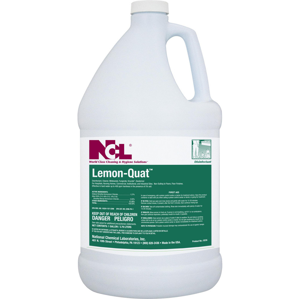 ZEP Lemonex III Concentrated Quat Disinfectant Cleaner, 1 gal, Lemon Scent, 4/Case - 434424