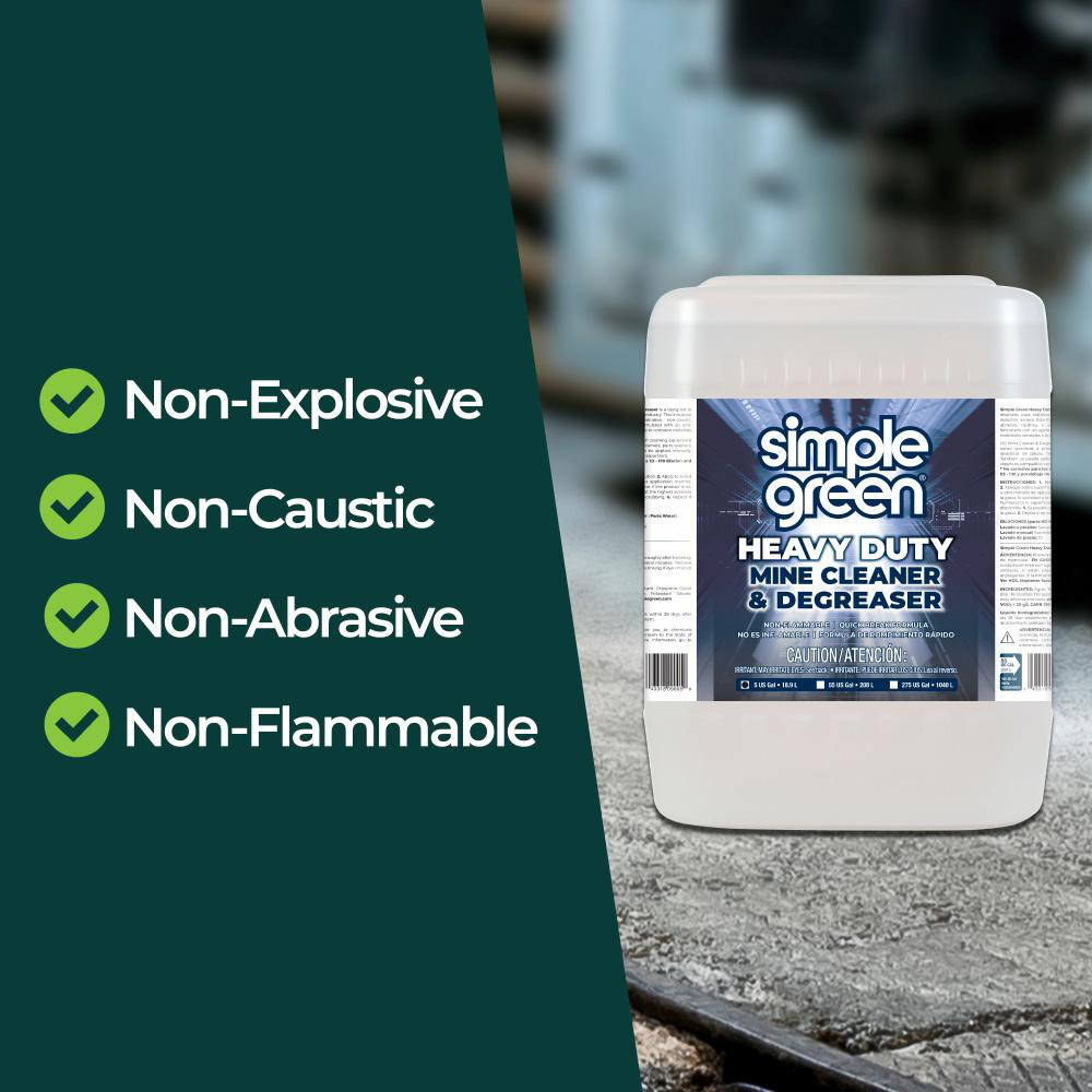 Simple Green® Non-Chlorinated Heavy-Duty Degreaser: 5 gal (Pail), Pail, Concentrated - 0100200109005
