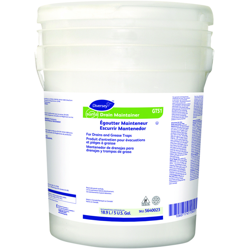 Diversey Drain Cleaners & Openers: Product Type: Drain Maintainer; Form: Liquid; Container Type: Jug; Container Size: 1 gal - DVS4485501