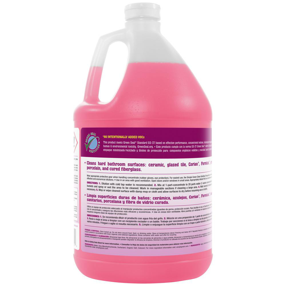 Simple Green® Clean Building Bathroom Cleaner Concentrate, 1 gal Bottle - 1210000211101