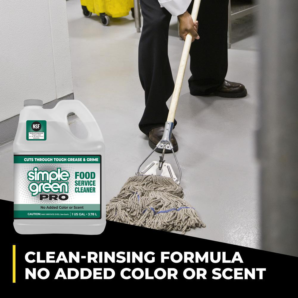 Simple Green® Food Service Degreaser: 1 gal, Bottle, Concentrated - 0610100401128