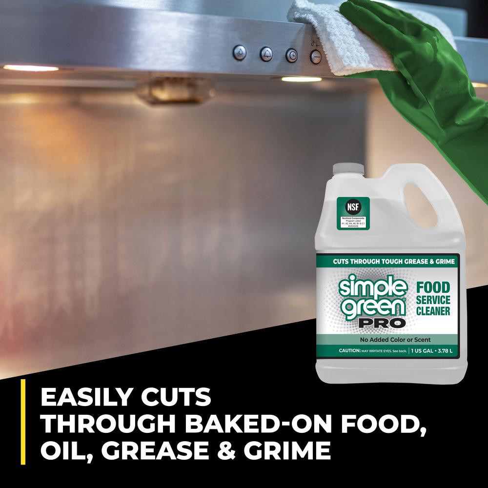 Simple Green® Food Service Degreaser: 1 gal, Bottle, Concentrated - 0610100401128