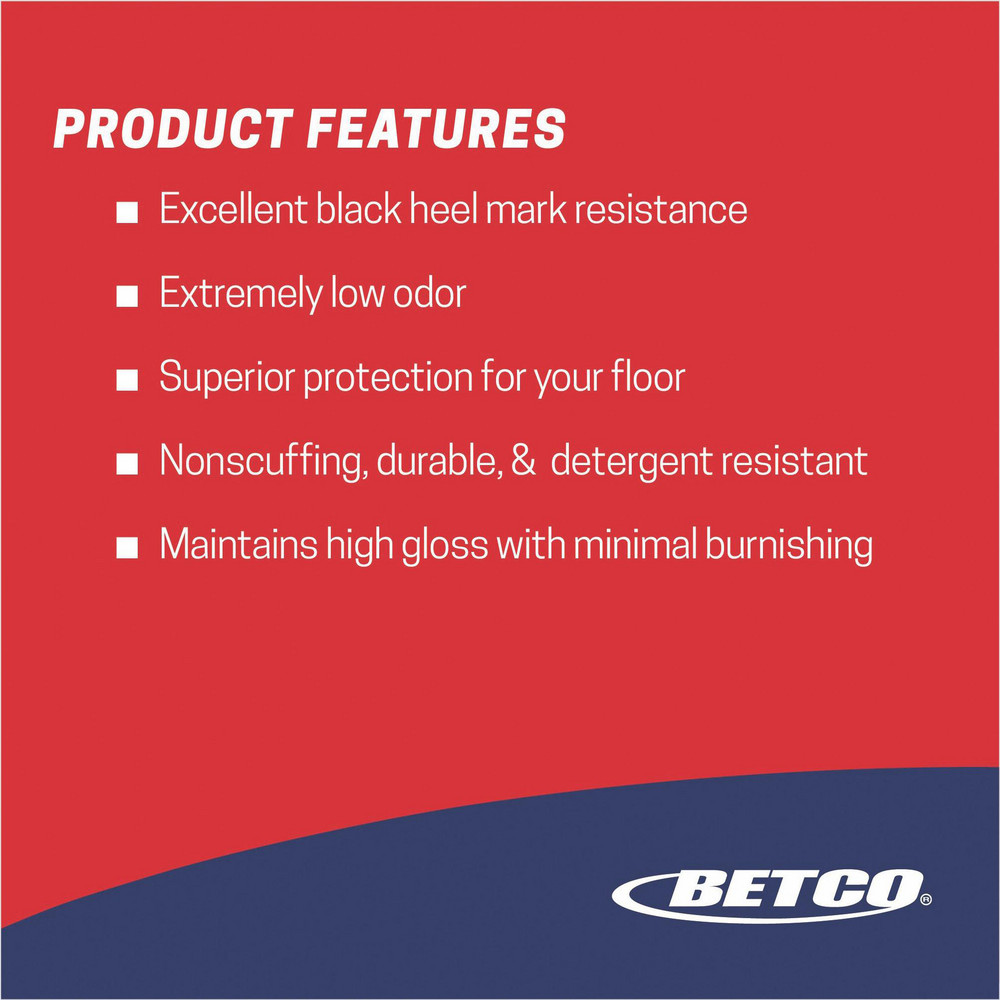 Betco Floor Cleaners, Strippers & Sealers: Product Type: Floor Finish; Container Type: Bag-in-Box - BET606B500