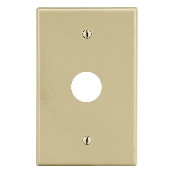 Hubbell Wiring Device-Kellems Wallplate, 1-Gang, .625" Opening Box Mount, Ivory - P737I