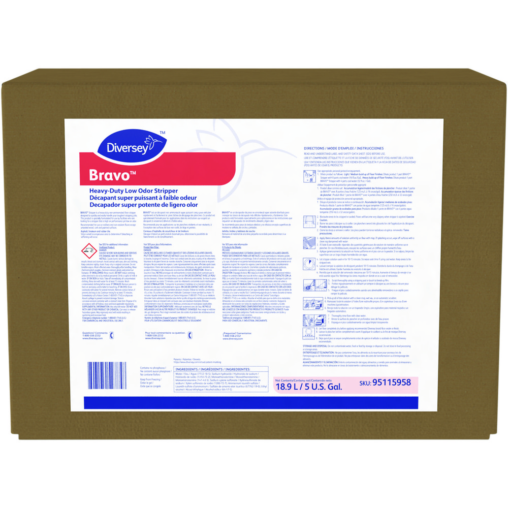 Diversey Floor Cleaners, Strippers & Sealers: Product Type: Heavy-Duty Floor Stripper; Container Type: Box - DVS95032360