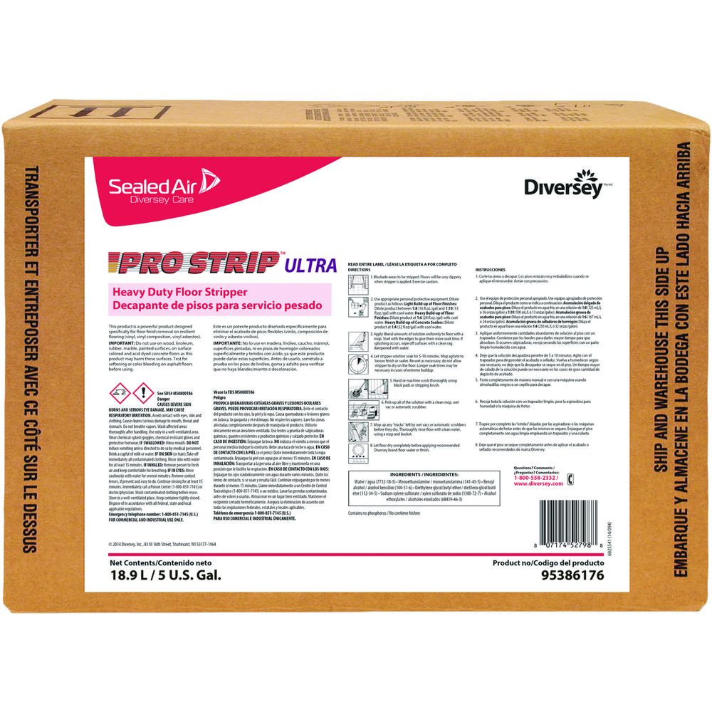 Diversey Floor Cleaners, Strippers & Sealers: Product Type: Heavy-Duty Floor Stripper; Container Type: Box - DVS95032360