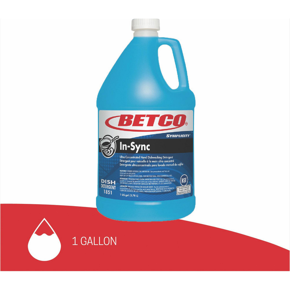Betco Dish Detergent: Detergent Type: Manual Dishwashing; Form: Liquid; Container Type: Bottle - BET18510400