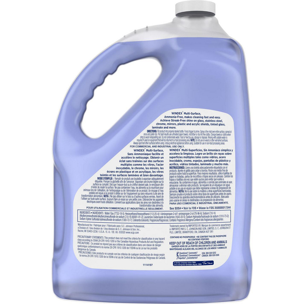 Windex Windex Ammonia-Free Multi-Surface, Streak-Free Cleaner Refill, 128 oz, 4/case - SJN697262