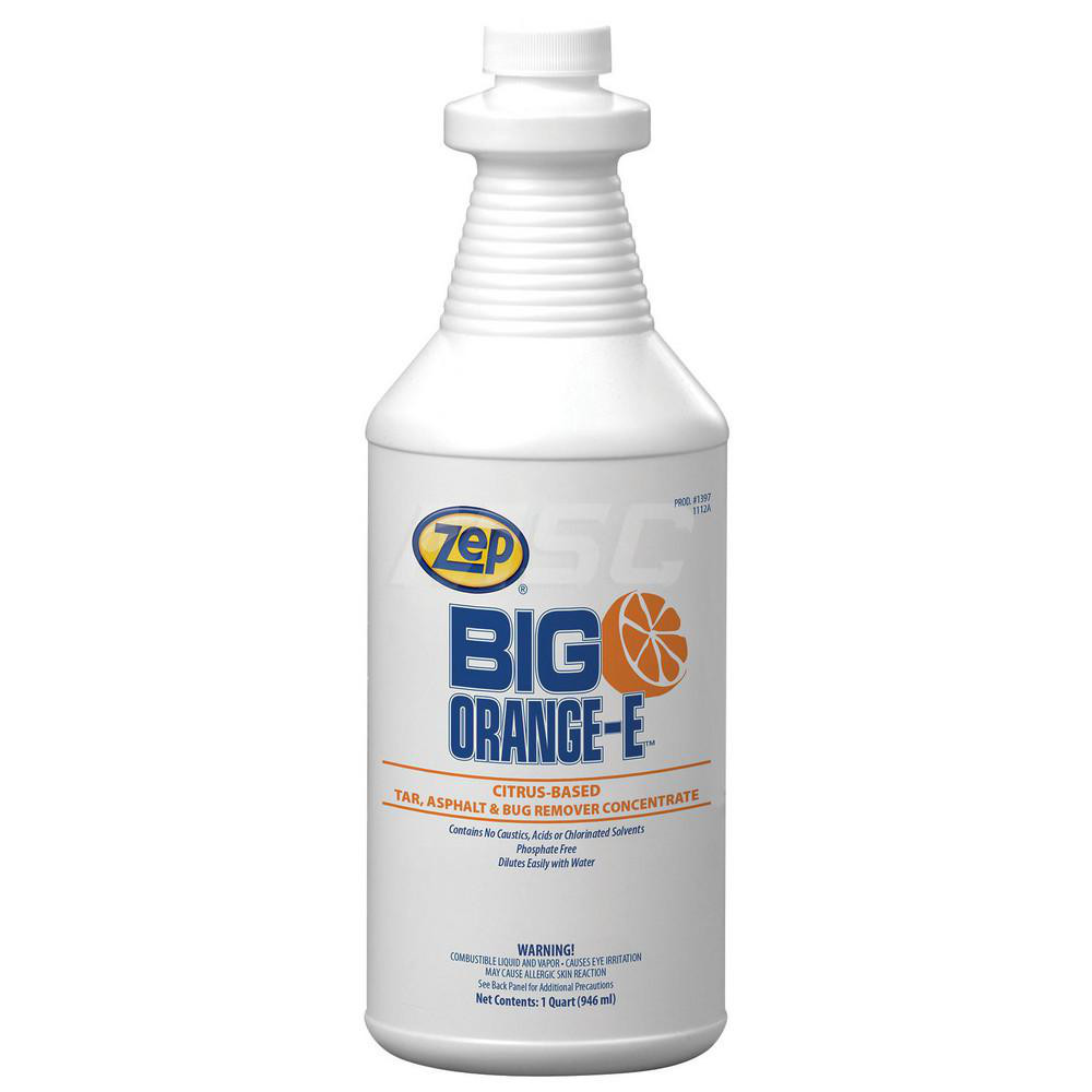 ZEP Big Orange-E NPE Free Citrus-Based Tar, Asphalt, & Bug Remover Concentrate, 1 qt, Citrus Scent, 12/Case - 139701