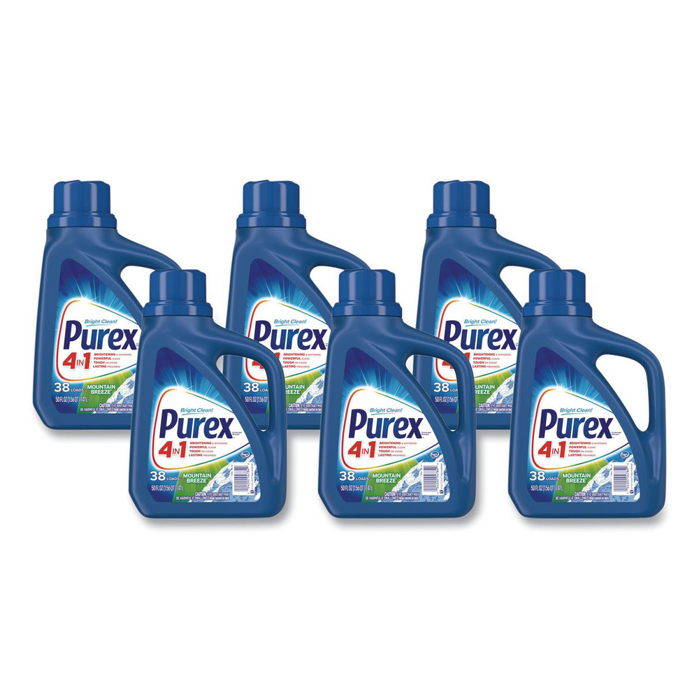 Purex Liquid Laundry Detergent, Mountain Breeze, 50 oz Bottle, 6/Carton - DIA04784CT