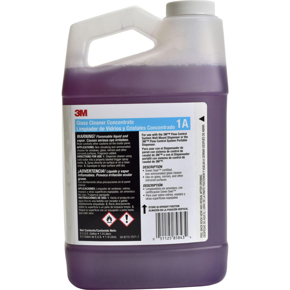 Rochester Midland Corporation Glass Cleaners: Liquid Concentrate, Plastic Bottle, Concentrate, Ammonia-Free, Concentrated, Dilutable Concentrate, 1 qt, 32 fl oz - 12001014