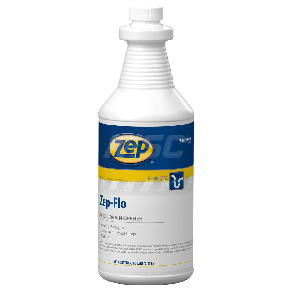 ZEP Zep-Flo Acidic Drain Opener, 1 qt, 6/Case - 168606