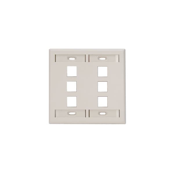 Leviton WALLPLATES WP 6PORT DG ID LA - 42080-6TP