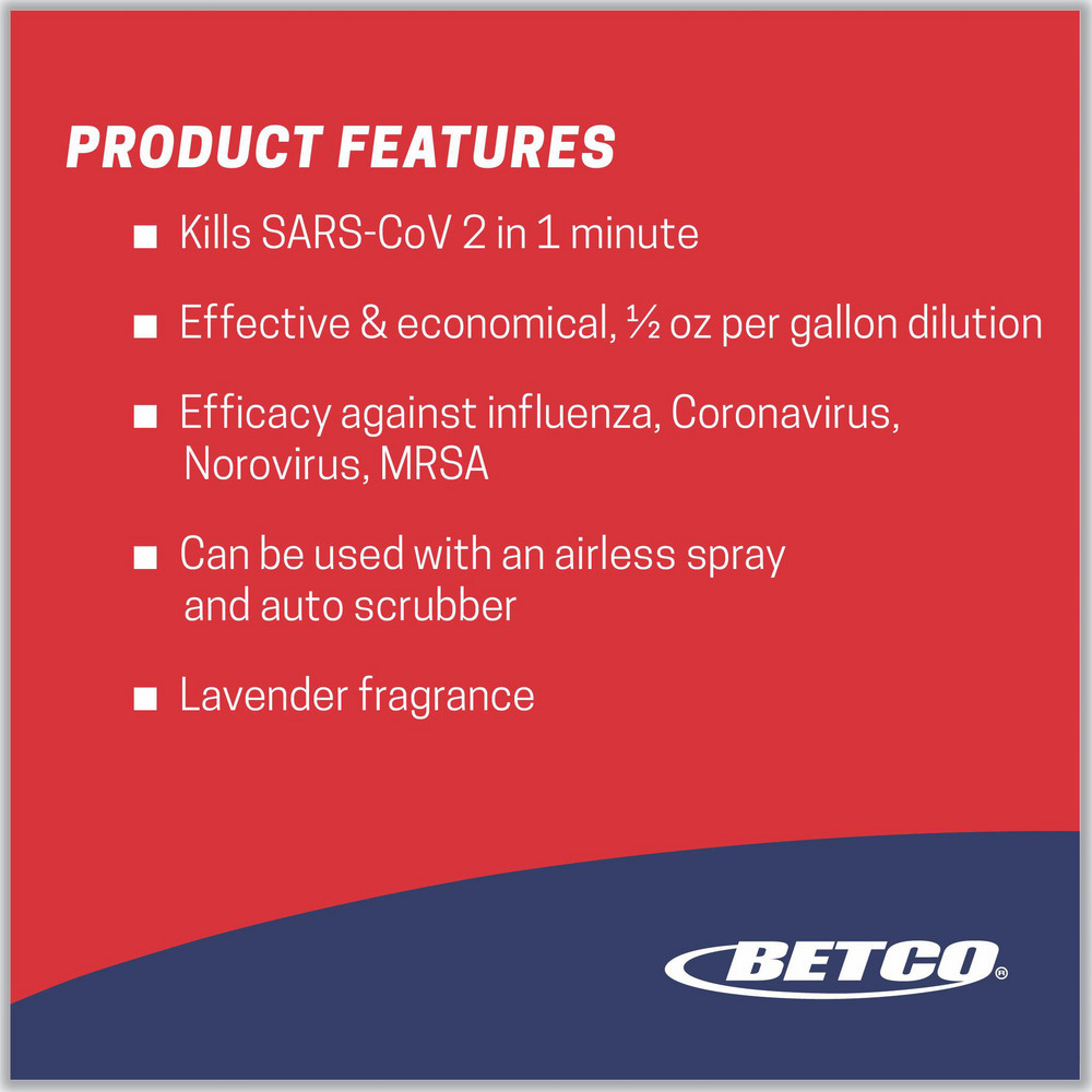 Betco All-Purpose Cleaner: 2 L, Bottle, Disinfectant - BET3414700