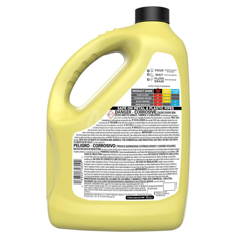 MSC Drain Cleaners & Openers: Product Type: Drain Opener; Form: Gel; Container Type: Bottle; Container Size: 1 gal - 696642