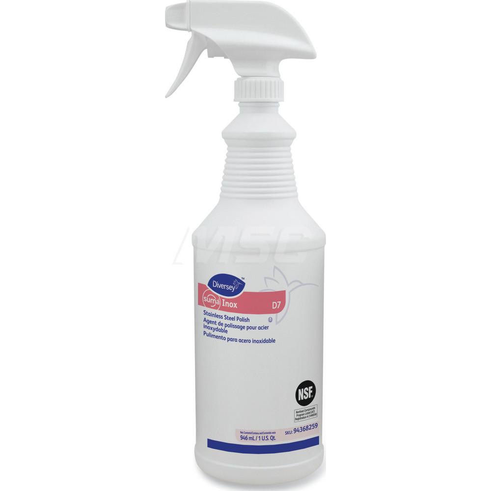 Suma Metal & Stone Cleaner: Liquid & Spray, 32 fl oz Spray Bottle, Unscented - DVO94368259