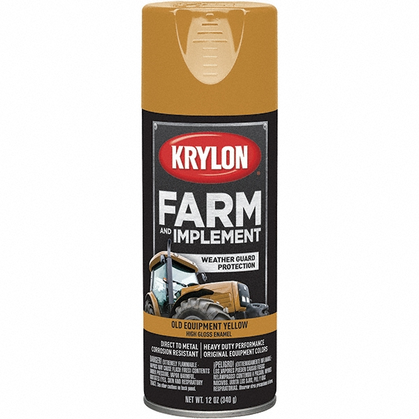 Krylon Equipment Spray Paint: Yellow, Gloss, 12 oz - K01953008