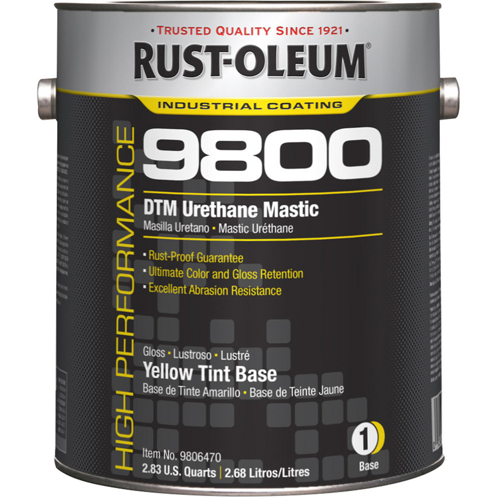 Rust-Oleum Industrial Enamel Paint: 1 gal, Gloss Finish, Yellow - 9806470