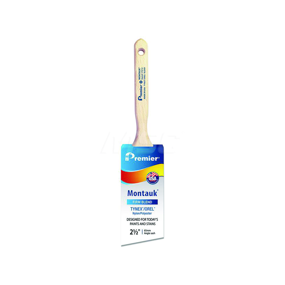 Premier Paint Roller Paint Brush: 2" Wide, Nylon, Synthetic Bristle - 17211