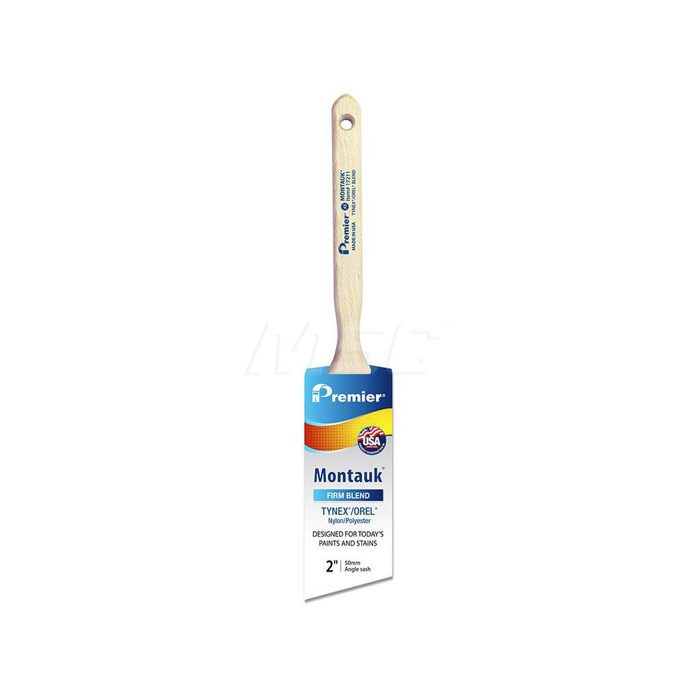 Premier Paint Roller Paint Brush: 2" Wide, Nylon, Synthetic Bristle - 17211