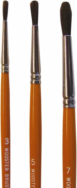 Wooster Brush Artist Brush: #3/0 Industry Size, 3/32" Wide, Sable - F1627-#3/0