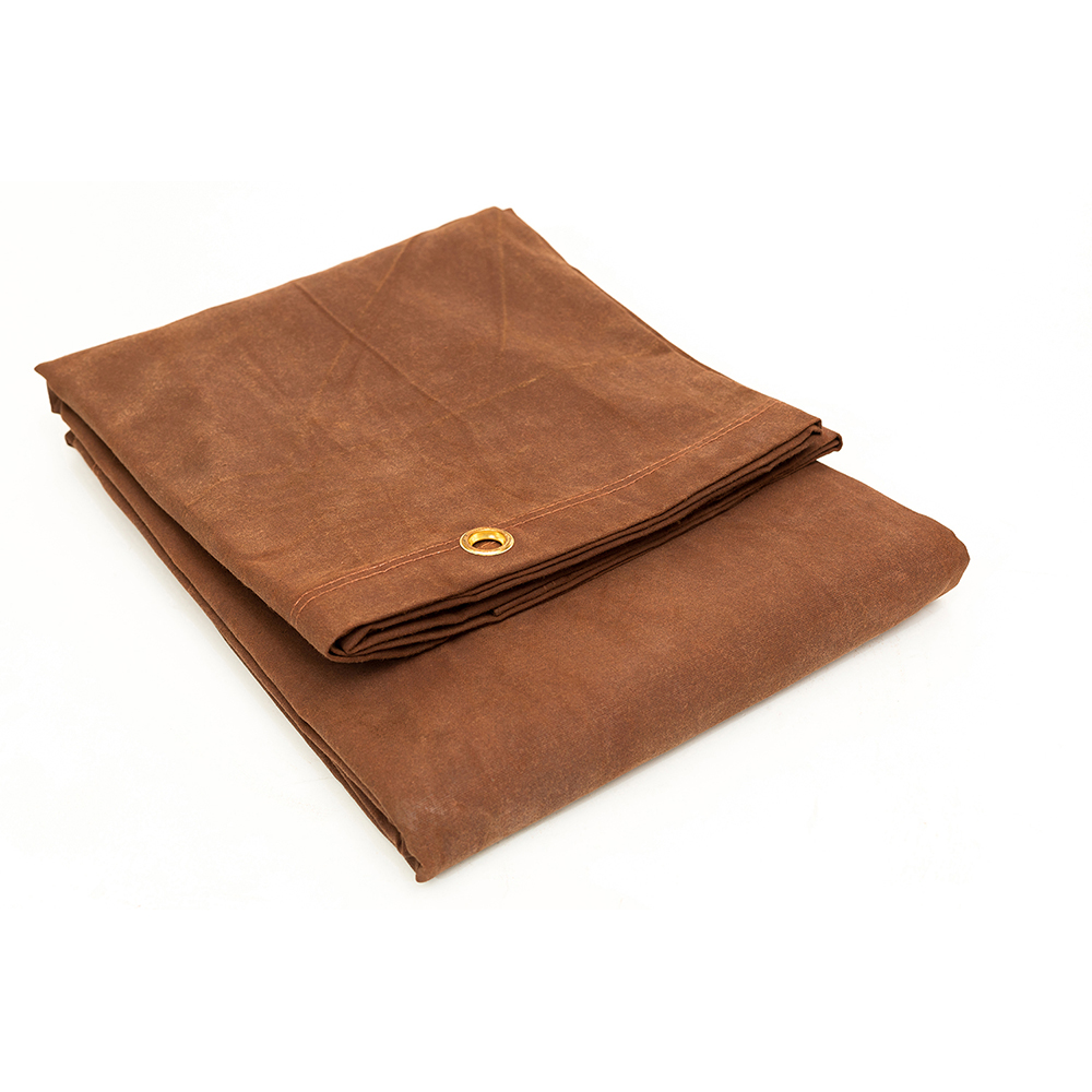 JMI Legacy Tarp/Dust Cover: Brown, Canvas, 10' Long x 20' Wide, 22 mil - TPCV1020