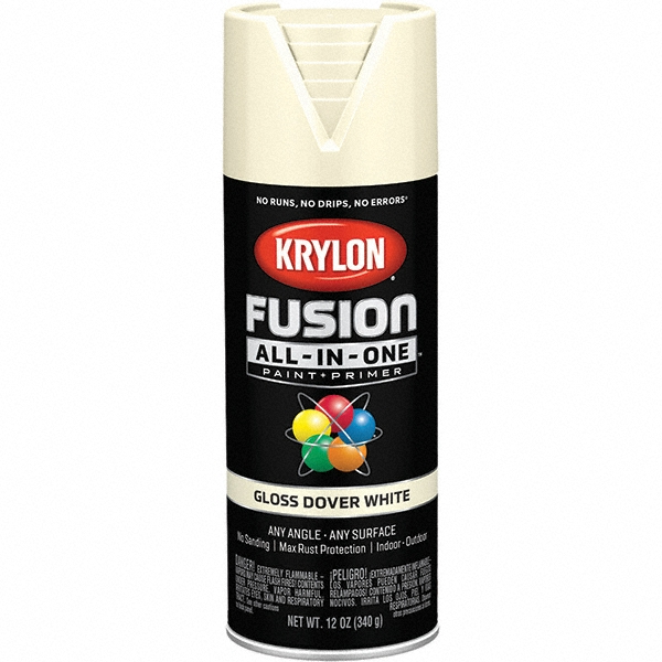Krylon Acrylic Enamel Spray Paint: Dover White, Gloss, 12 oz - K02706007