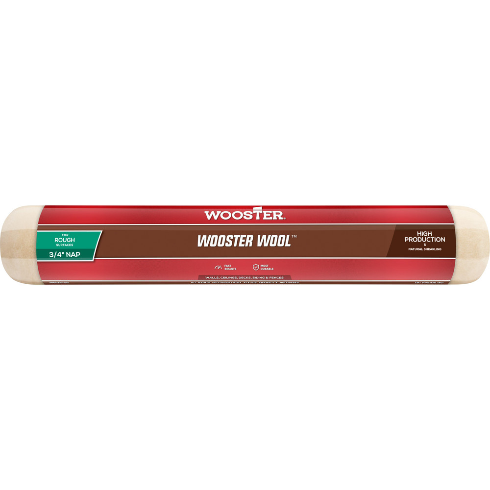 Wooster Brush Paint Roller Cover: 1/2" Nap, 18" Wide - RR632-18