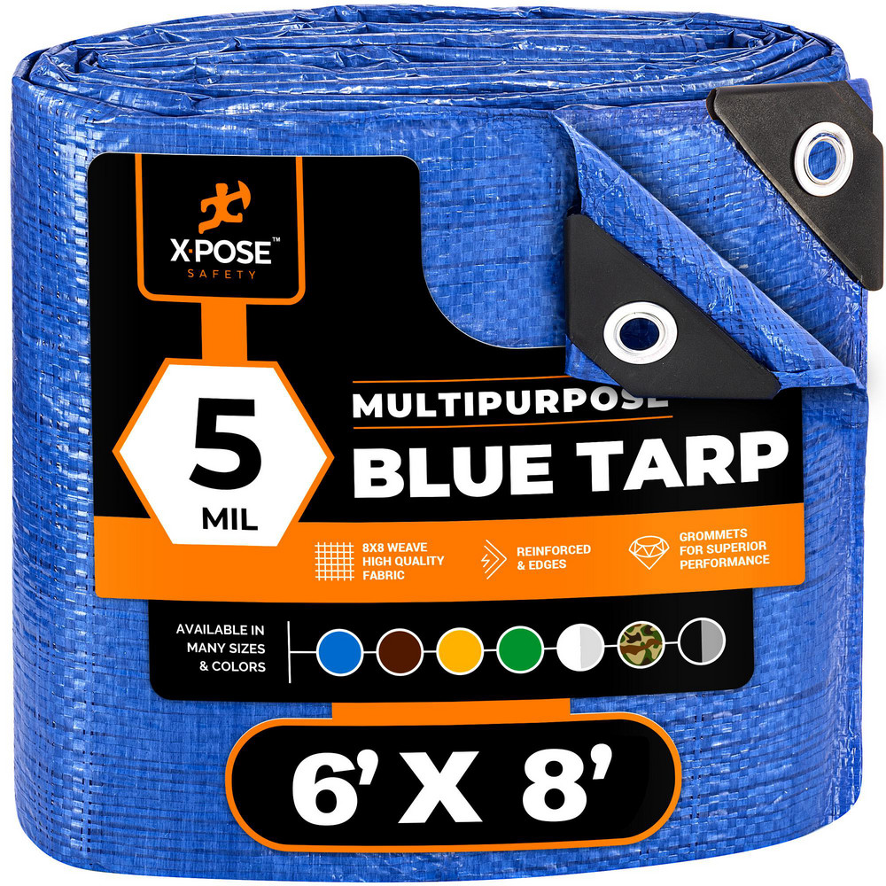 Value Collection 12/18OZ 6X8' TAN REGULAR CANVAS TARP - TCR12006008-TAN