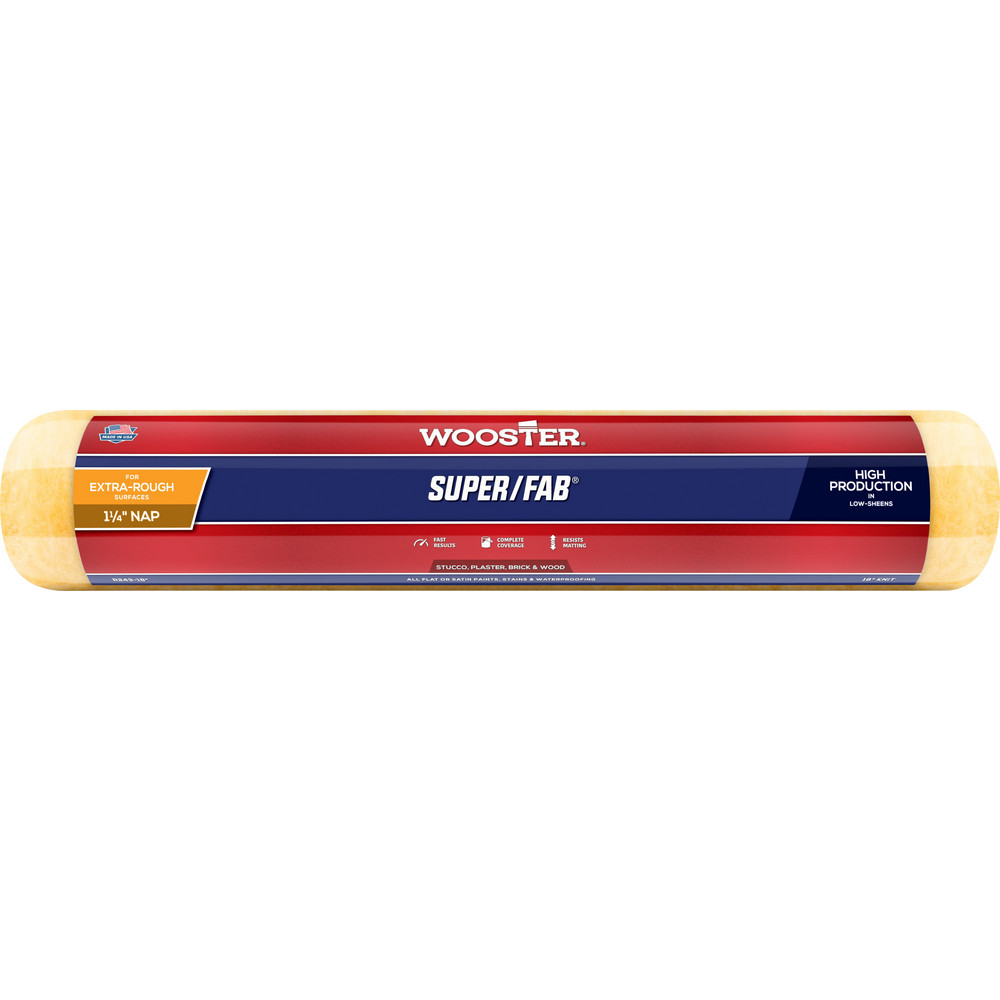 Wooster Brush Paint Roller Cover: 1-1/4" Nap, 18" Wide - R243-18