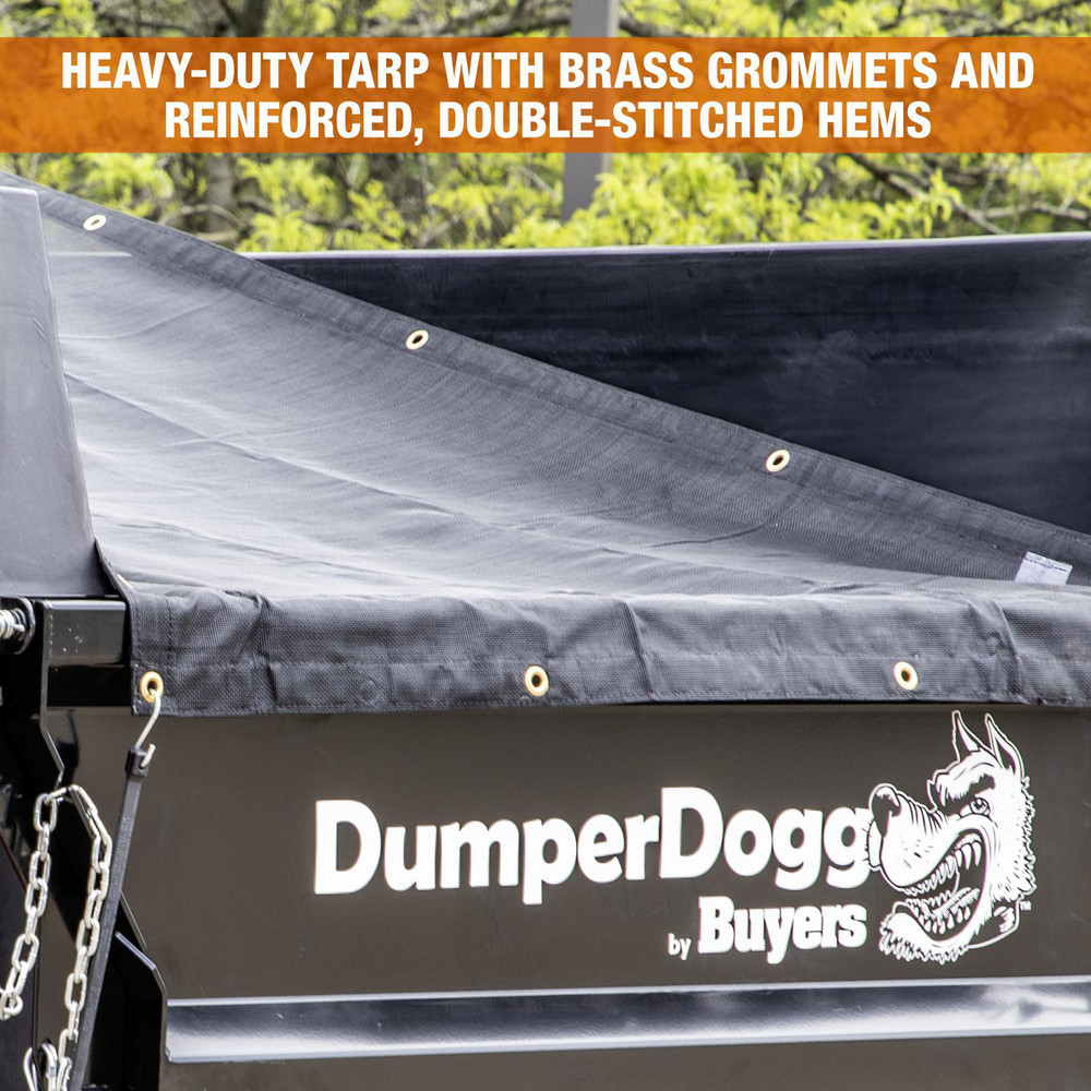 Buyers Products Tarp/Dust Cover: Black, Aluminum, 10' Long x 4-1/2' Wide, 9 to 10 mil - DTR4510