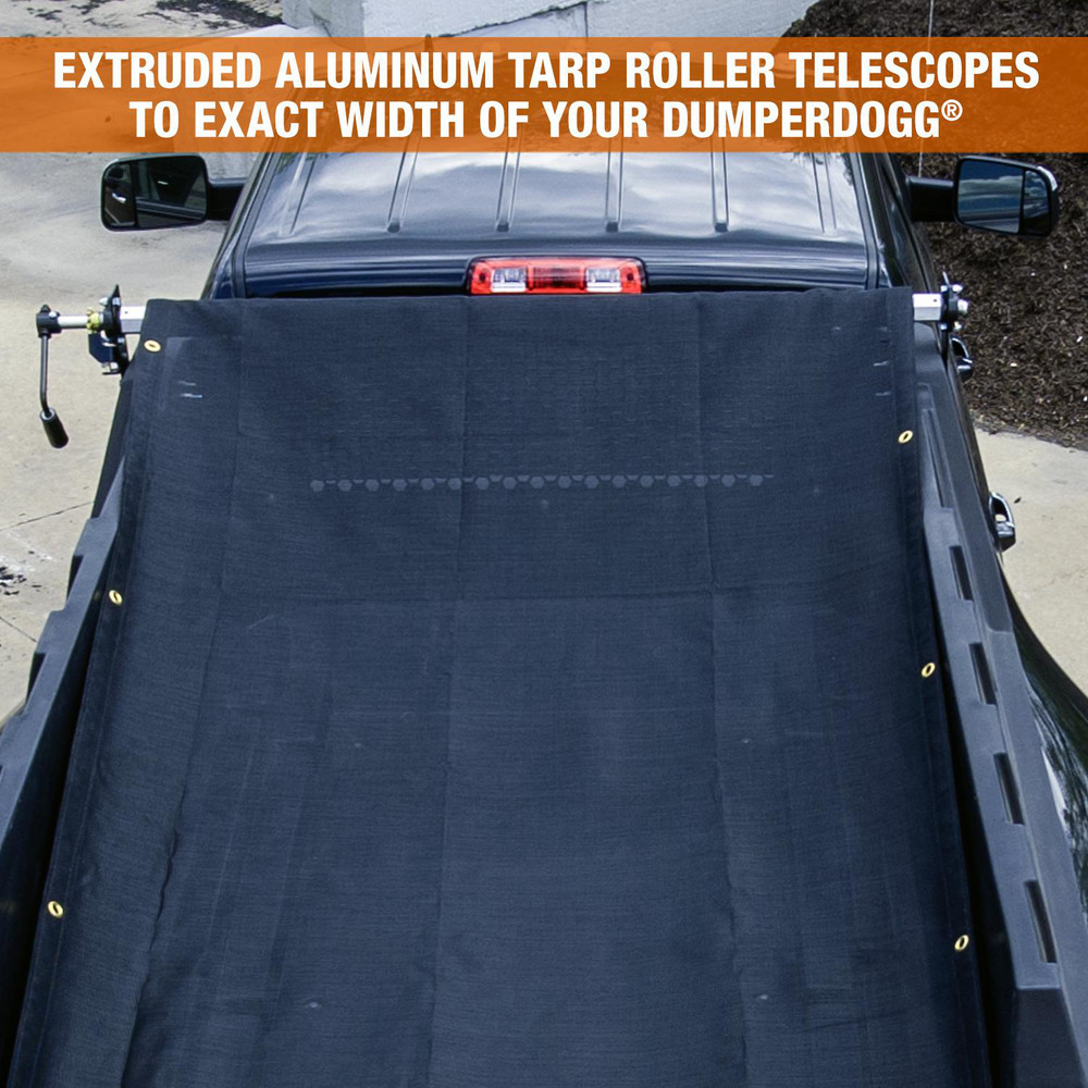 Buyers Products Tarp/Dust Cover: Black, Aluminum, 10' Long x 4-1/2' Wide, 9 to 10 mil - DTR4510