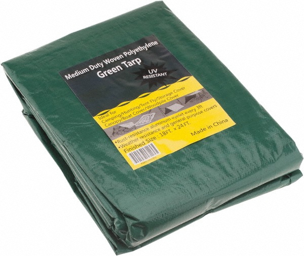 Buyers Products Tarp/Dust Cover: Black, Aluminum, 10' Long x 4-1/2' Wide, 9 to 10 mil - DTR4510
