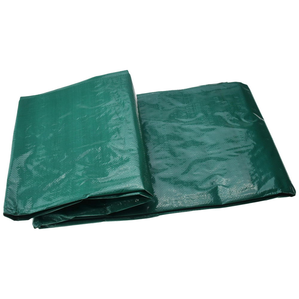 Value Collection Tarp/Dust Cover: Green, Polyethylene, 24' Long x 18' Wide, 9 to 10 mil - KSMSCHD1824