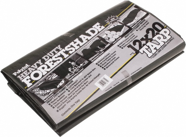 Value Collection Tarp/Dust Cover: Green, Polyethylene, 24' Long x 18' Wide, 9 to 10 mil - KSMSCHD1824