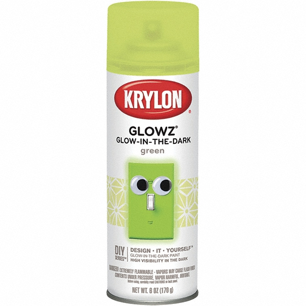 Krylon Craft Spray Paint: Glow Green, Semi-Gloss, 6 oz - K03150007
