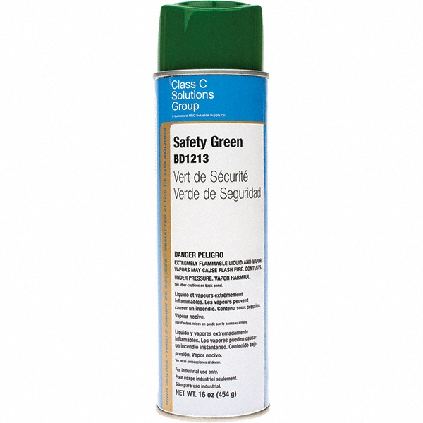 Made in USA Striping Spray Paint: Safety Green, Gloss - BD1213-1